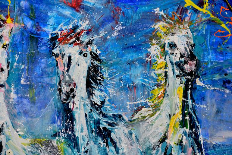 Original Abstract Expressionism Animal Painting by Oswin Gesselli