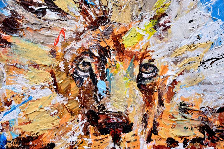 Original Abstract Expressionism Animal Painting by Oswin Gesselli