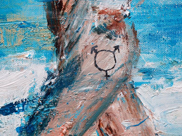 Original Portraiture Nude Painting by Oswin Gesselli