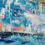 Detail THE SEA IS ALWAYS THERE FOR ME - Sea painting female nude 100 x 100 cm Oswin Gesselli