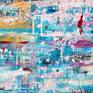Detail THE SEA IS ALWAYS THERE FOR ME - Sea painting female nude 100 x 100 cm Oswin Gesselli