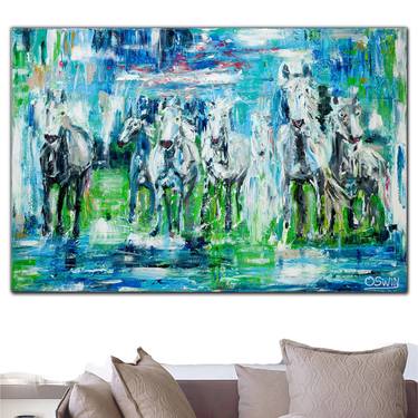 Horse painting: MYSTERY HORSES IV- 80 x 120 cm. thumb