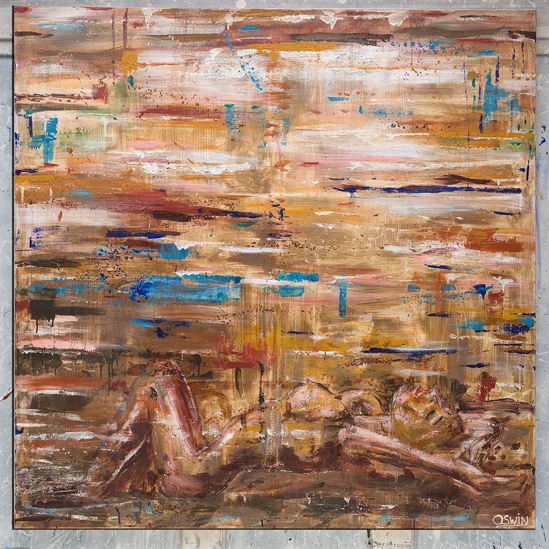 Original Contemporary Nude Painting by Oswin Gesselli