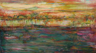 Original Impressionism Landscape Paintings by Mishelle Ramos De Los Santos