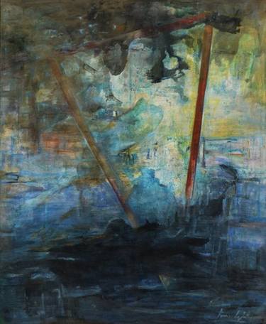 Original Abstract Expressionism Landscape Paintings by Mishelle Ramos De Los Santos
