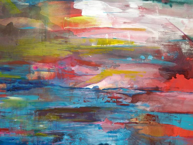 Original Abstract Expressionism Landscape Painting by Mishelle Ramos De Los Santos