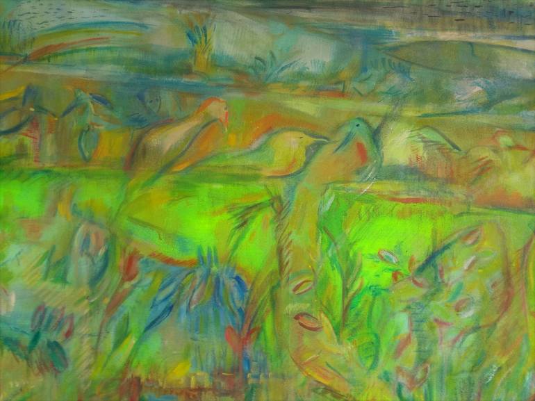 Original Abstract Expressionism Landscape Painting by Mishelle Ramos De Los Santos
