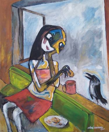 Original Expressionism Humor Painting by Nigel Rodgers