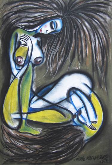 Original Figurative Nude Drawings by Nigel Rodgers