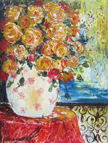Original Impressionism Floral Paintings by Nigel Rodgers
