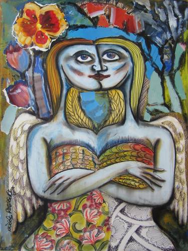 Original Abstract Women Collage by Nigel Rodgers