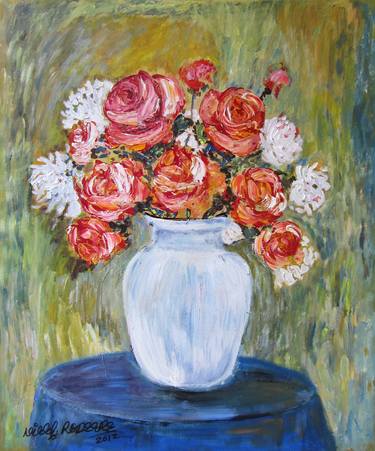 Original Impressionism Floral Paintings by Nigel Rodgers