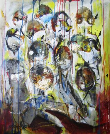 Original Abstract People Paintings by Nigel Rodgers