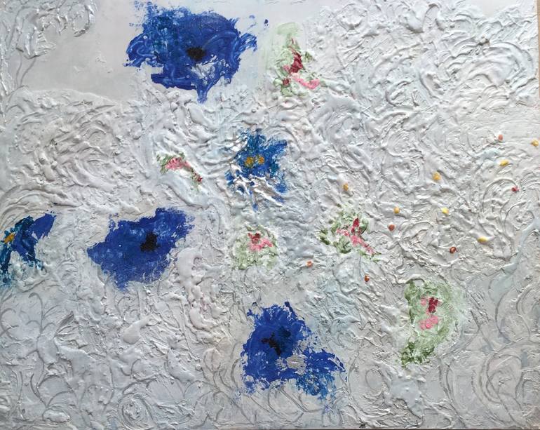 Original Modern Floral Painting by Sanne Naue