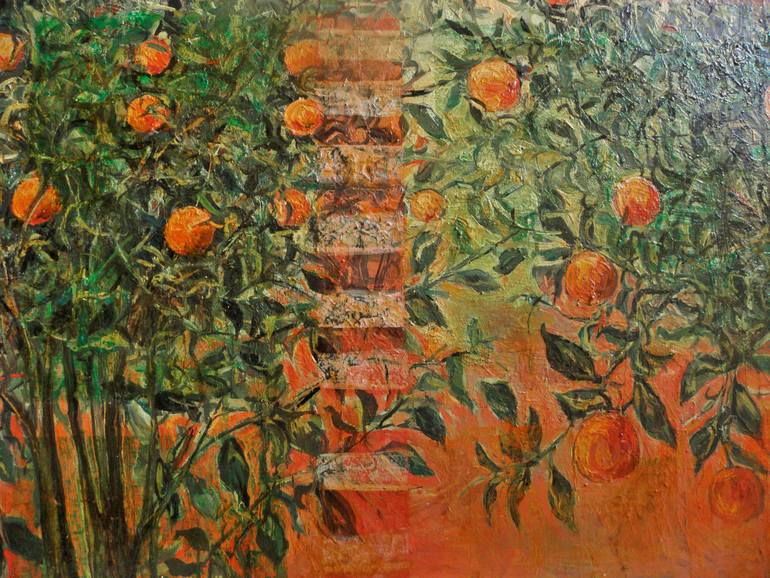 Original Modernism Landscape Painting by Anna Kefaloyianni