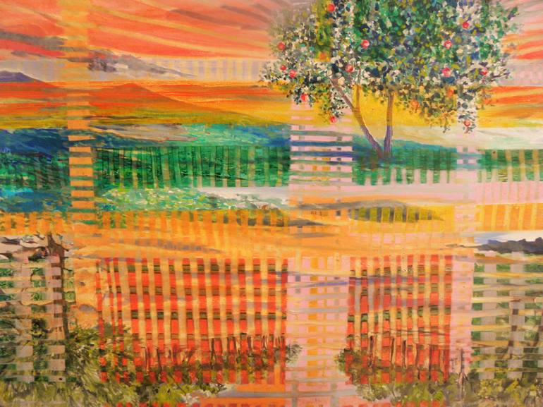 Original Abstract Expressionism Nature Painting by Anna Kefaloyianni