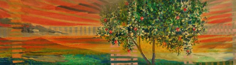 Original Abstract Expressionism Nature Painting by Anna Kefaloyianni