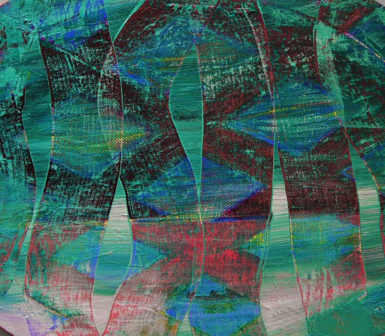 Original Abstract Botanic Painting by Anna Kefaloyianni