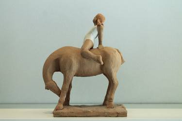 Little girl on the horse by Vittoria Cusatelli thumb