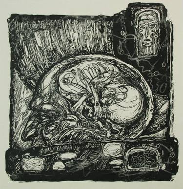 Original Expressionism Religious Printmaking by Herman Tugarinov