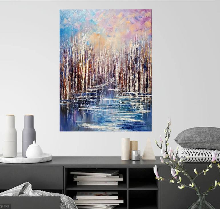 Original Impressionism Landscape Painting by Tatiana Iliina