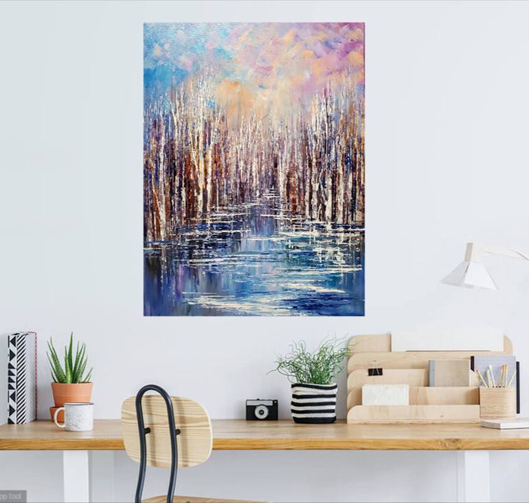 Original Impressionism Landscape Painting by Tatiana Iliina