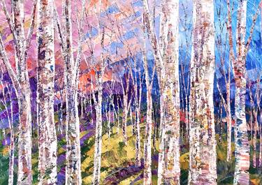 Original Impressionism Landscape Painting by Tatiana Iliina