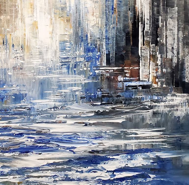 Original Abstract Cities Painting by Tatiana Iliina