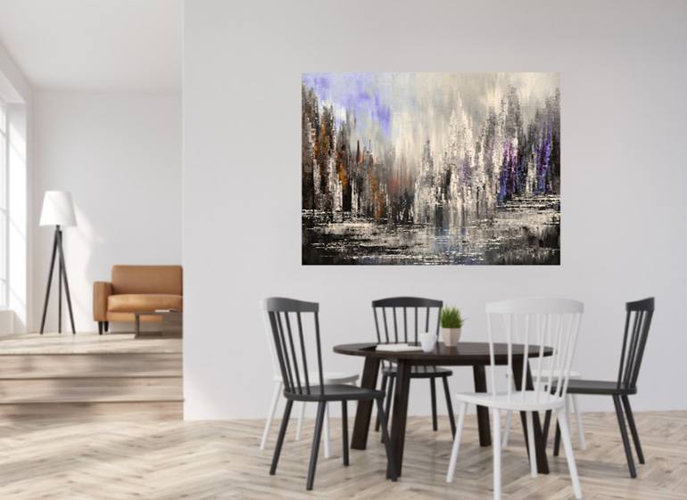 Original Abstract Cities Painting by Tatiana Iliina