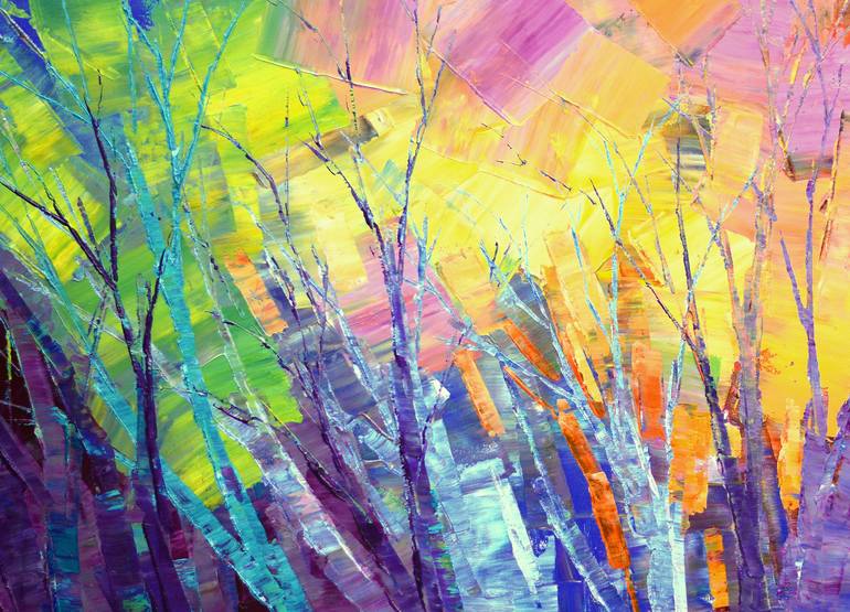 Original Abstract Tree Painting by Tatiana Iliina