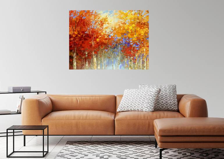 Original Impressionism Landscape Painting by Tatiana Iliina