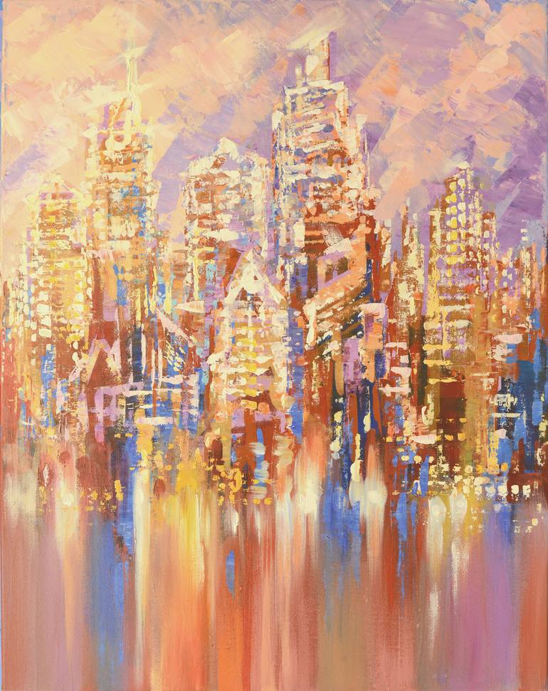 Original Cities Painting by Tatiana Iliina