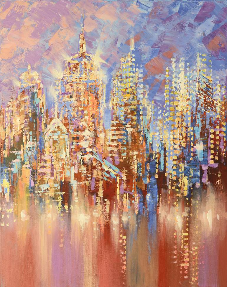 Original Cities Painting by Tatiana Iliina