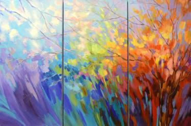 Original Impressionism Tree Paintings by Tatiana Iliina