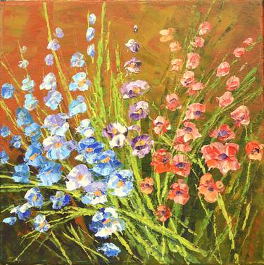 Original Impressionism Floral Paintings by Tatiana Iliina