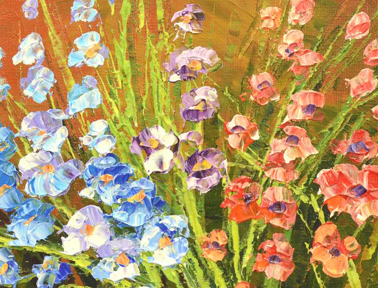 Original Impressionism Floral Painting by Tatiana Iliina