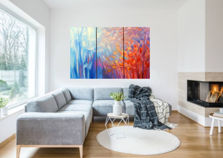 Original Abstract Expressionism Nature Painting by Tatiana Iliina