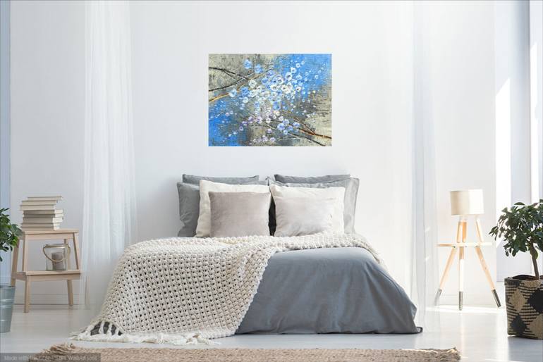 Original Abstract Floral Painting by Tatiana Iliina