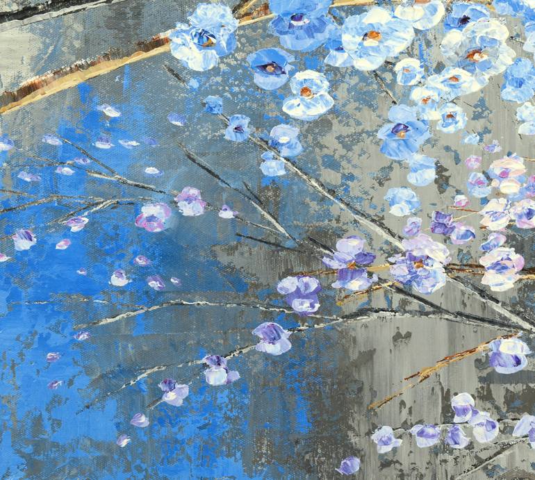 Original Abstract Floral Painting by Tatiana Iliina