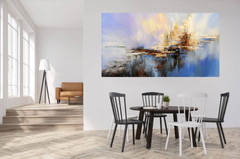 Original Abstract Seascape Painting by Tatiana Iliina