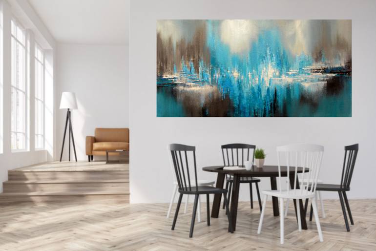 Original Abstract Seascape Painting by Tatiana Iliina