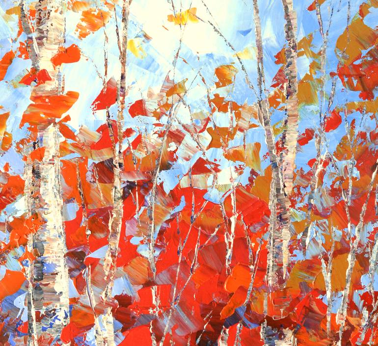 Original Impressionism Tree Painting by Tatiana Iliina