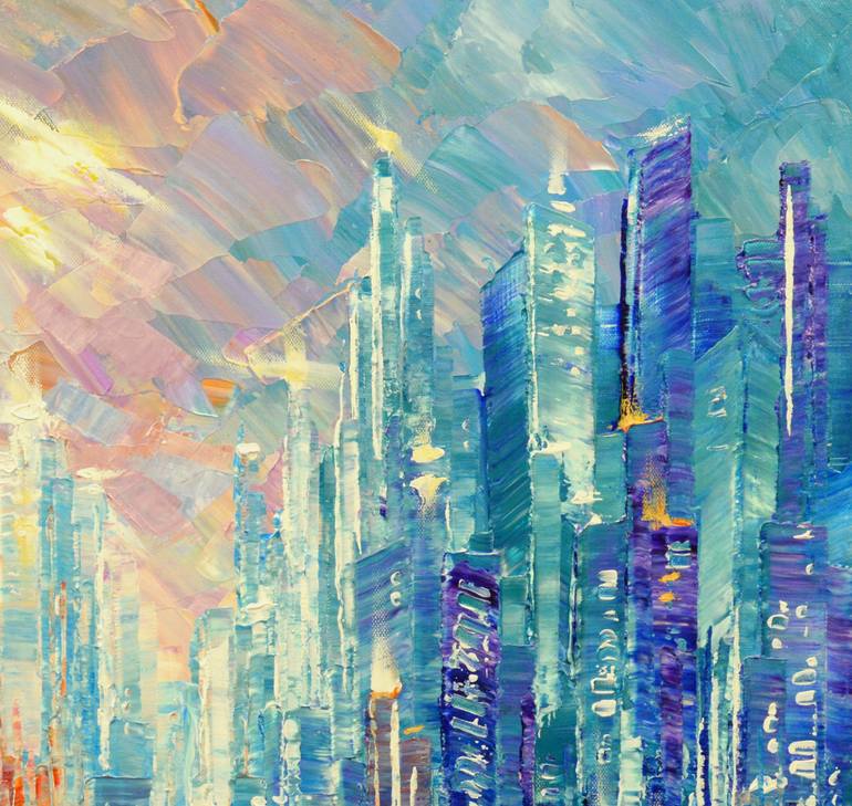 Original Impressionism Cities Painting by Tatiana Iliina