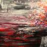 This is an original urban landscape painting.
Size: 24" x 36" x 1"
Sides of the canvas are painted grey.
Wire attached.
Protective coat of satin varnish applied.
The painting is signed on the front and the back and delivered directly from my studio.