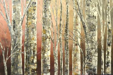 Print of Modern Tree Paintings by Tatiana Iliina