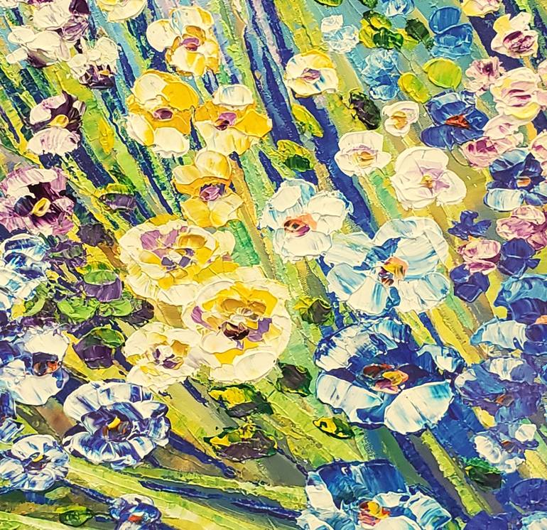 Original Impressionism Floral Painting by Tatiana Iliina