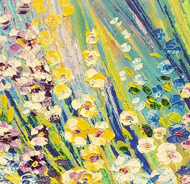 Original Impressionism Floral Painting by Tatiana Iliina