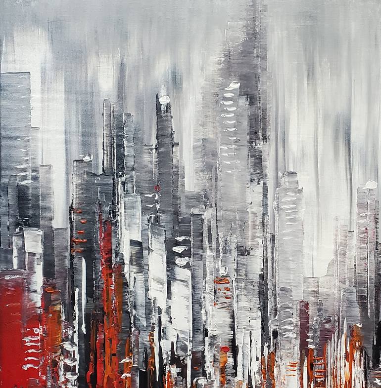 Original Contemporary Cities Painting by Tatiana Iliina