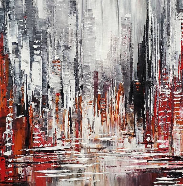 Original Contemporary Cities Painting by Tatiana Iliina