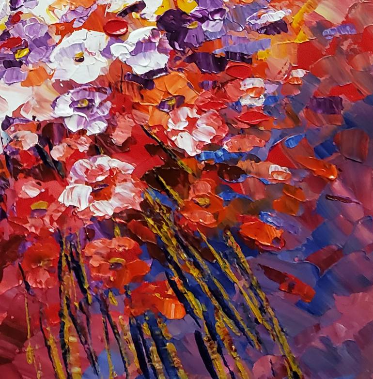 Original Impressionism Floral Painting by Tatiana Iliina